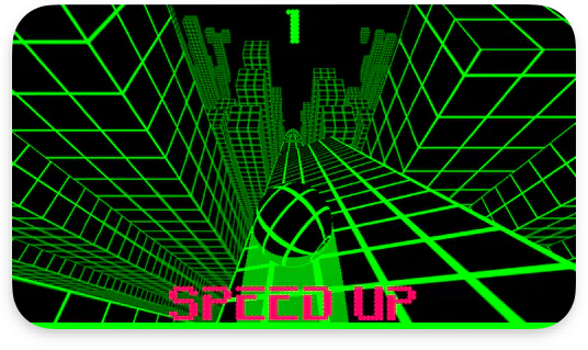 Slope Unblocked classic neon track gameplay